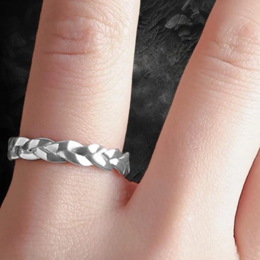 Silver Braided Ring Sterling Silver NWT - Picture 7 of 7